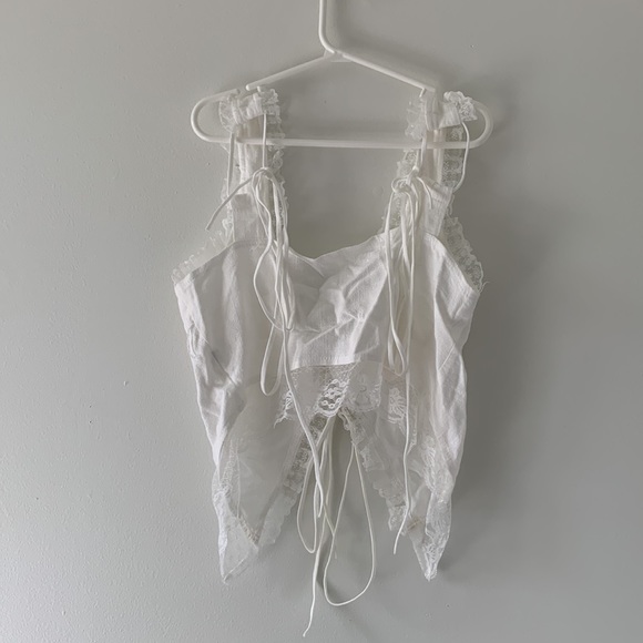 Viral Pinterest lace tie top - Picture 2 of 2